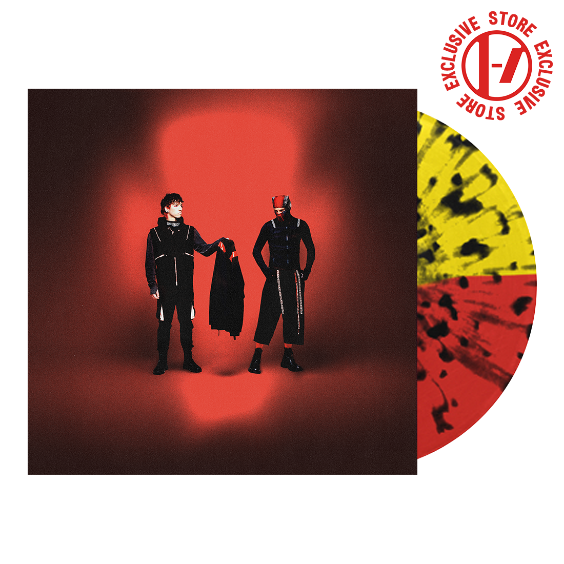 Breach Limited Edition Red, Yellow, and Black Hazard Splatter Vinyl